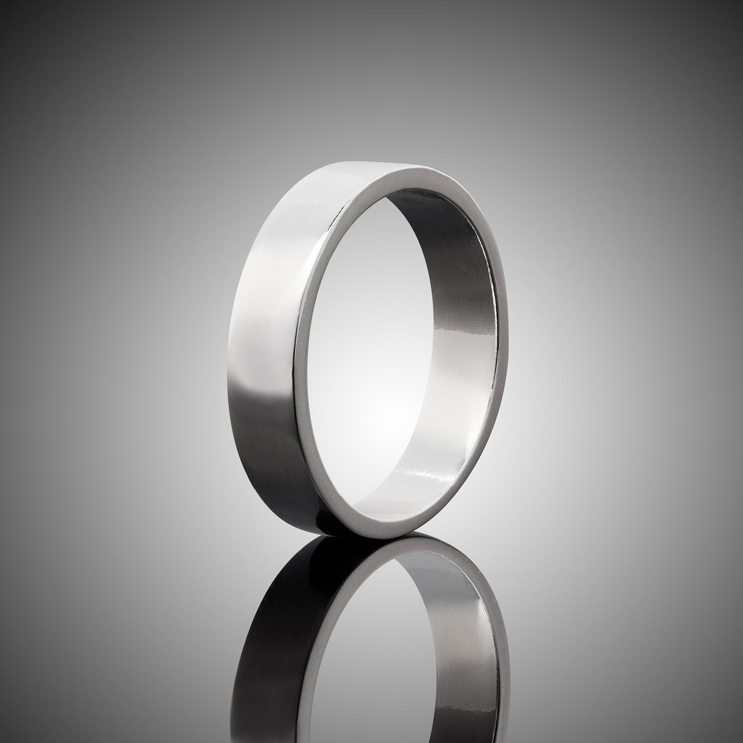 Premium Sterling Silver Band.  Great as a wedding band substitute when traveling.  5mm wide, polished DeOx sterling silver.