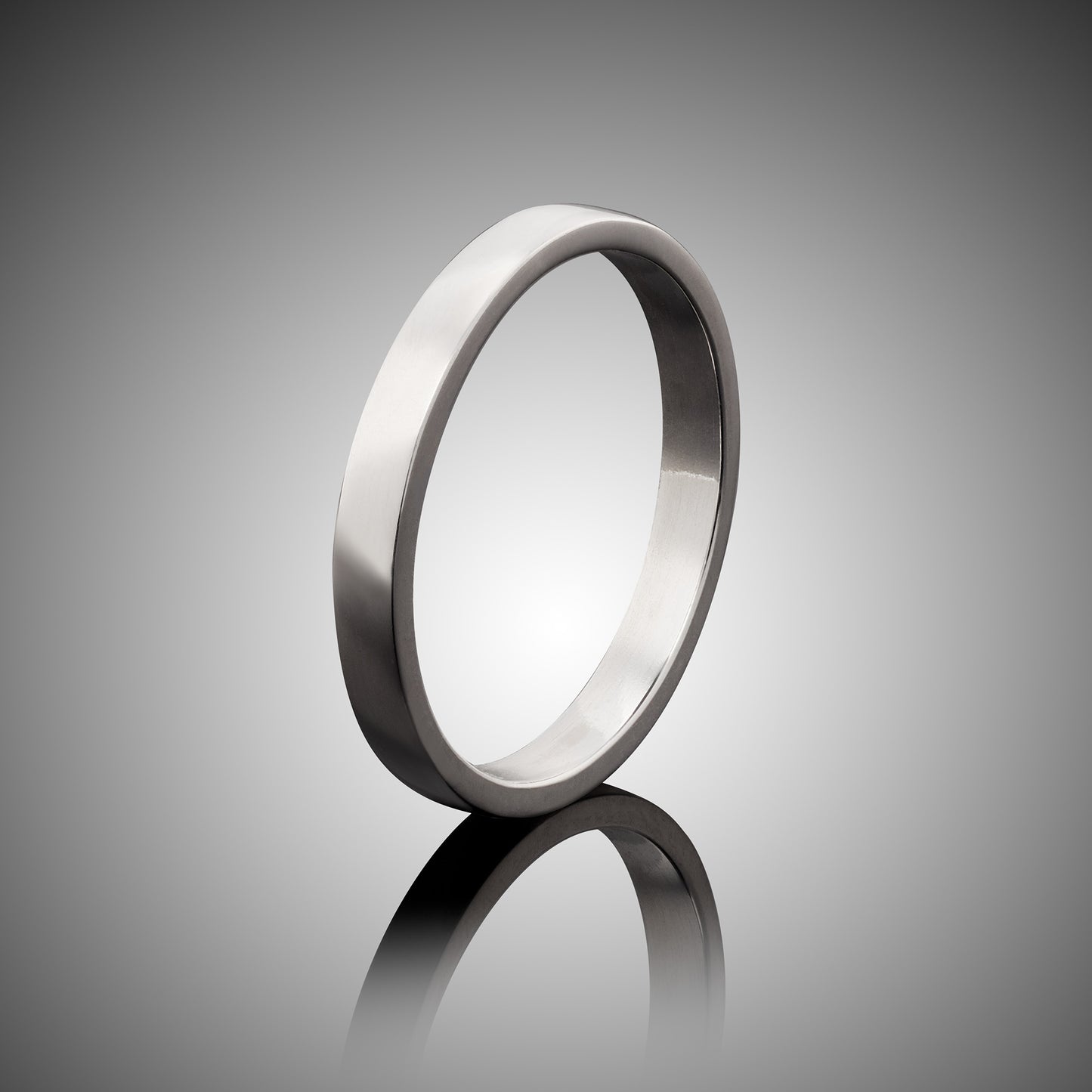 Premium Sterling Silver Band.  Great as a wedding band substitute when traveling.  3mm wide, polished DeOx sterling silver.