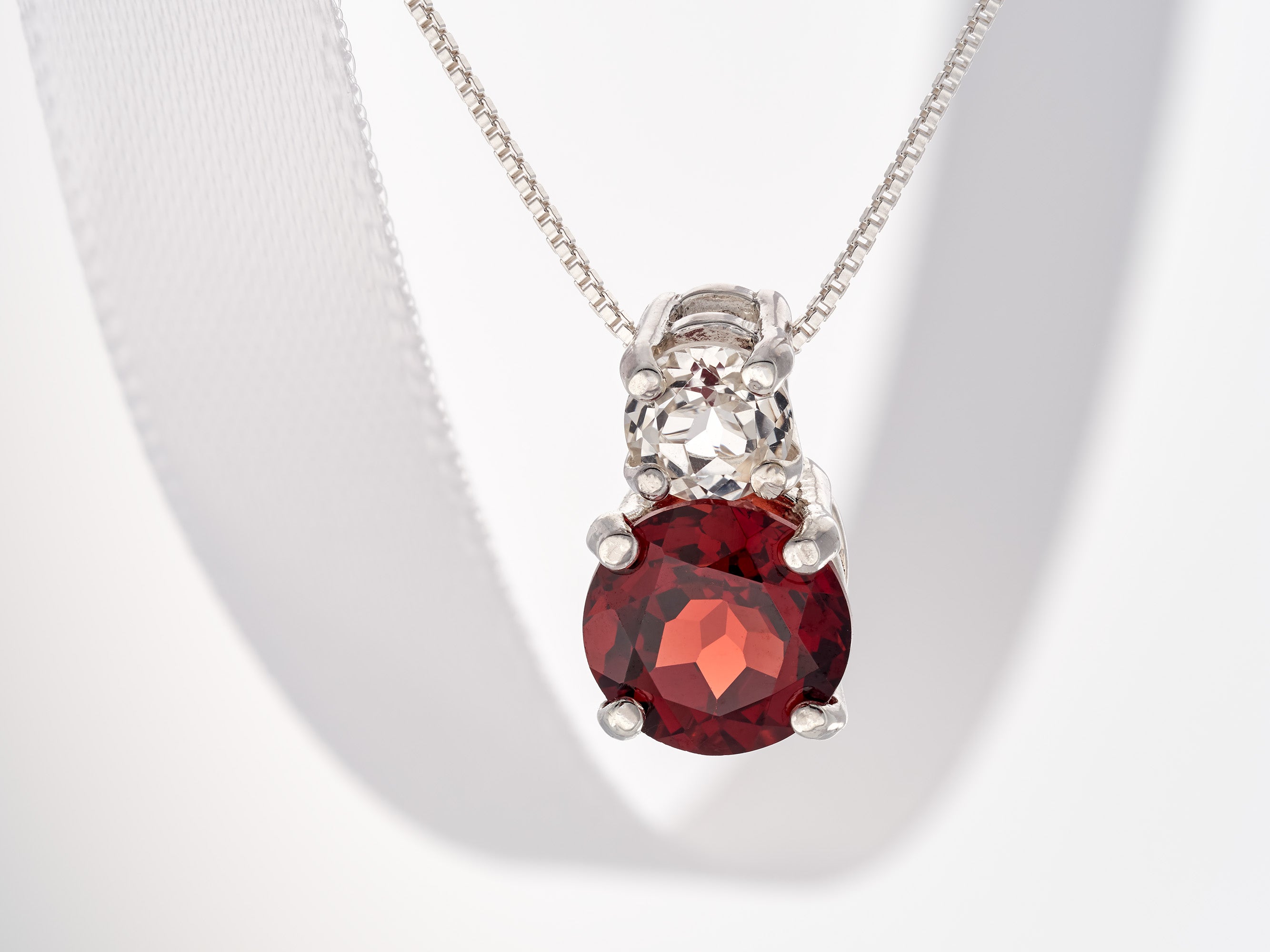 Red on sale topaz necklace