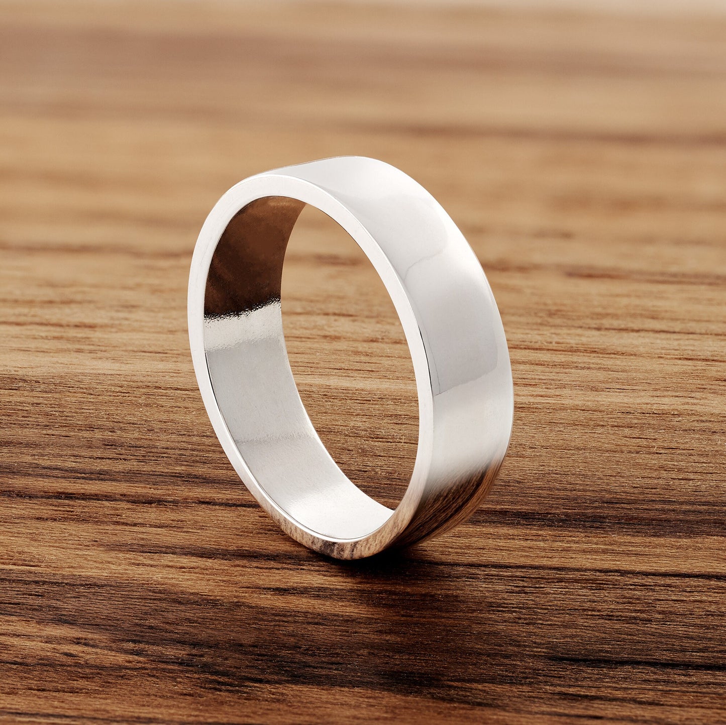 Premium Sterling Silver Band.  Great as a wedding band substitute when traveling.  6mm wide, polished DeOx sterling silver.