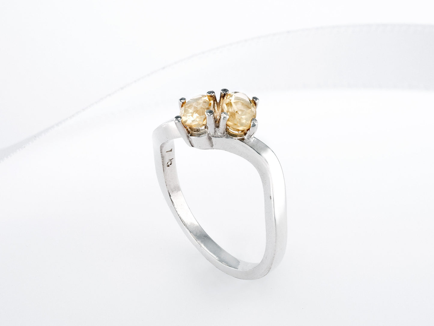 Ouro Preto / Oval Precious Topaz Collection, Double Gem Ring. 2 x Grade AA, 6x4 Oval Brazilian Imperials. Sterling Silver