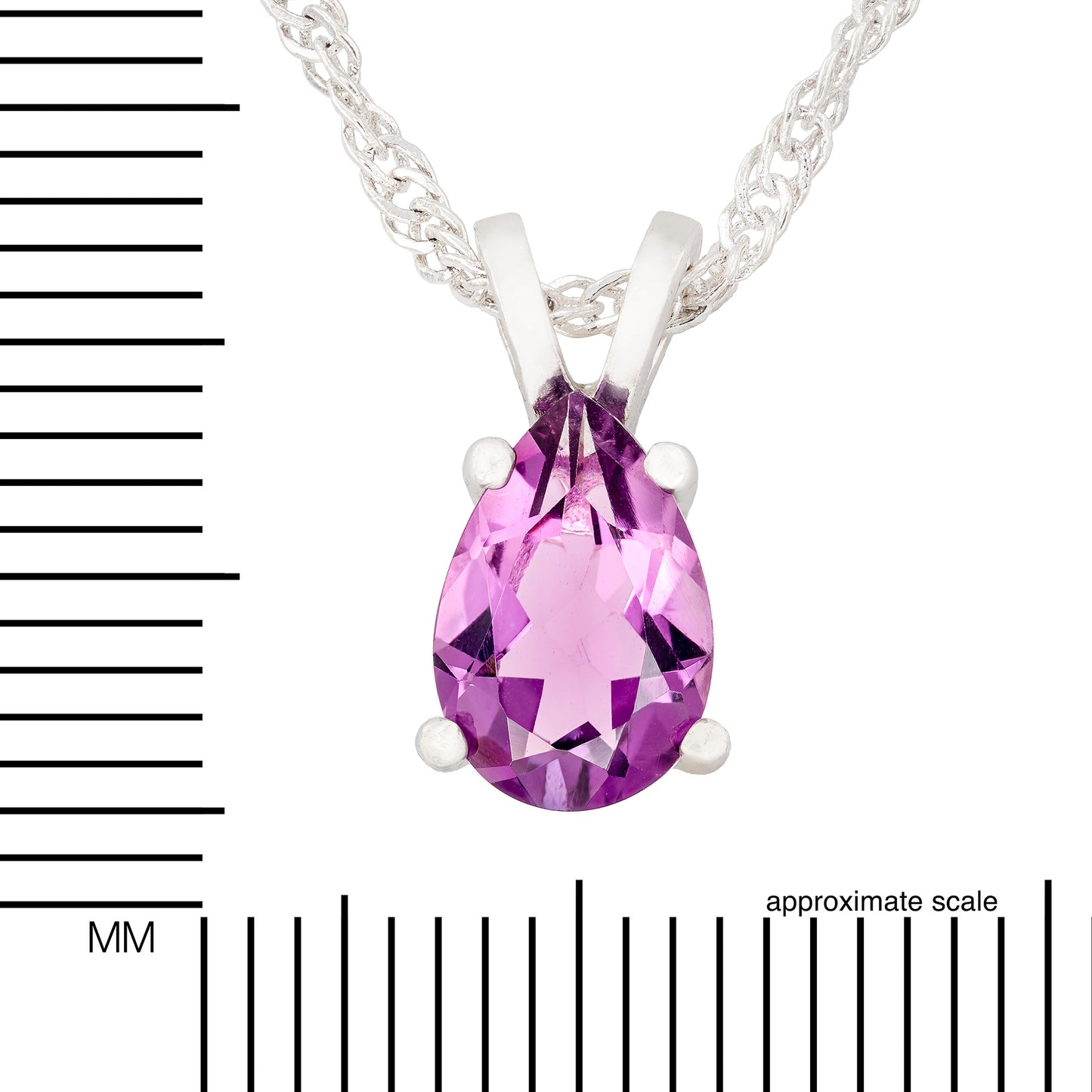 Beautiful Brazilian amethyst pendant!  9x6mm pear, sparkling purple. Premium sterling silver pendant necklace with your selection of chain.